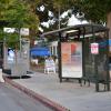 In West LA, we set up modern shelter designs next to an existing bus shelter on Line 165.