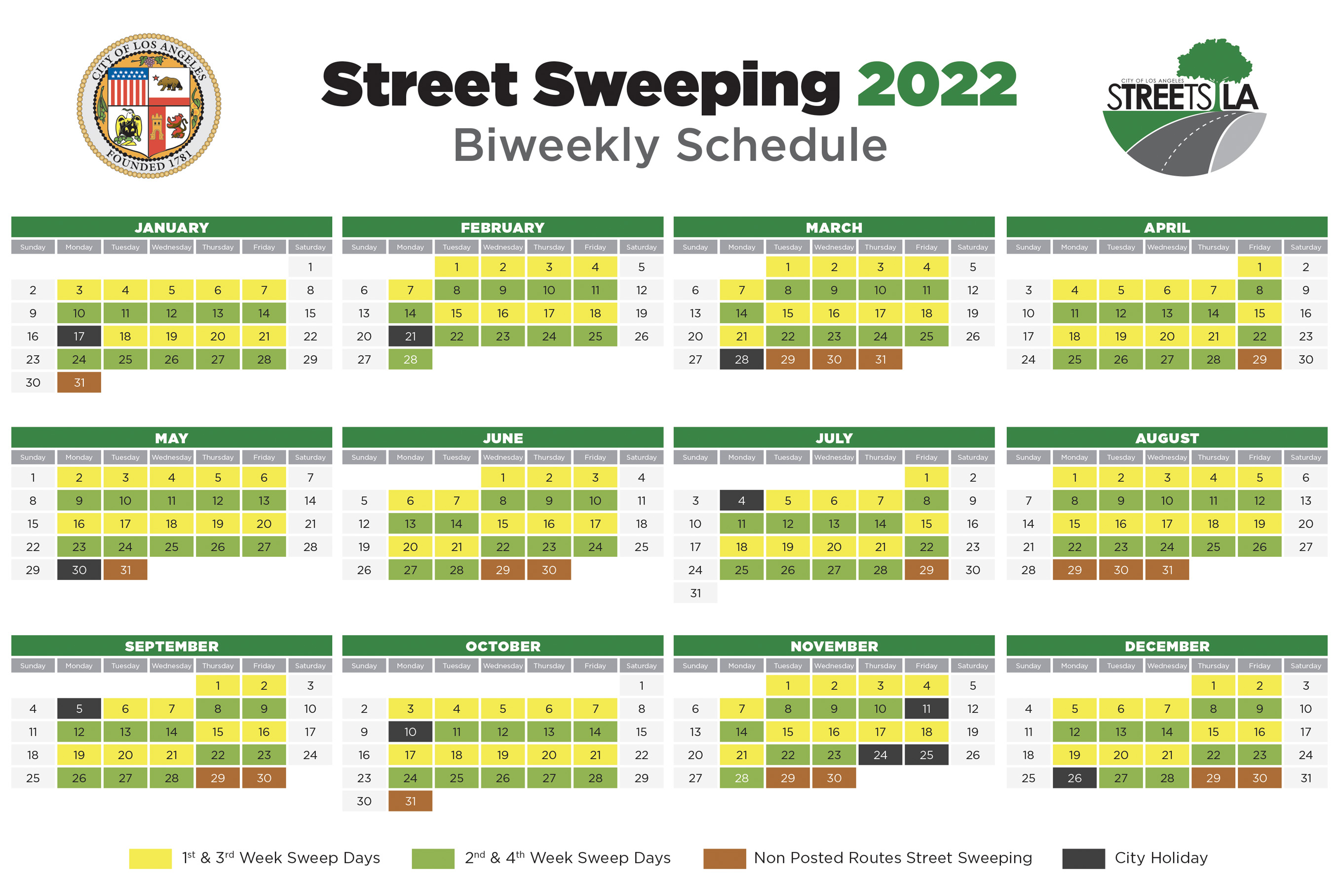 StreetsLA Street Sweeping 2022